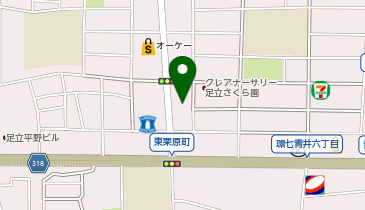 ダイソー足立ひとつや店の地図画像