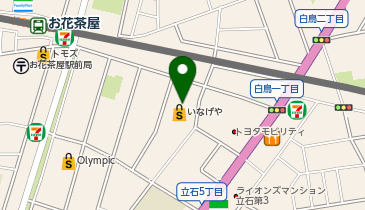ダイソーいなげやお花茶屋店の地図画像