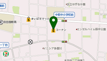 ダイソーコーナン本羽田萩中店の地図画像