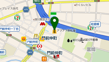 ダイソー赤札堂深川店の地図画像