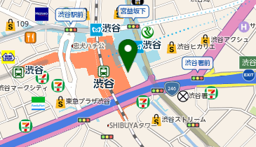 ABC MART SPORTS SHIBUYA+Qグッズ店の地図画像