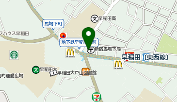 auショップ早稲田の地図画像