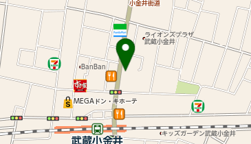 auショップ小金井の地図画像