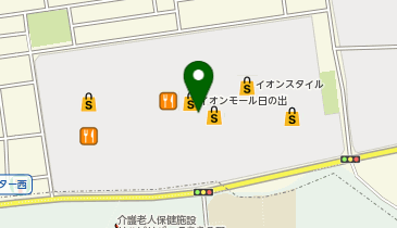ソフトバンクイオンモール日の出の地図画像