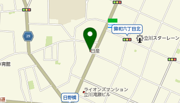 日産東京立川店の地図画像