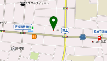 日産東京青梅店の地図画像