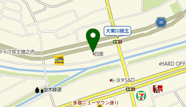 日産東京ニュータウン堀之内店の地図画像