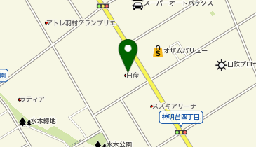 日産東京羽村産業通り店の地図画像