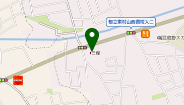 日産東京東村山店の地図画像