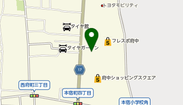日産東京府中西原店の地図画像