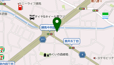 日産東京谷原店の地図画像