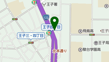 ホンダドリーム王子の地図画像