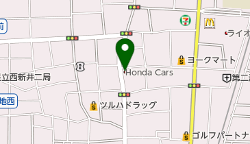 Honda Cars足立西栗原店の地図画像