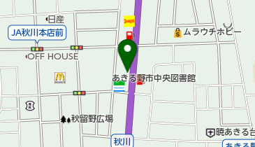 Honda Cars東京西あきる野店の地図画像