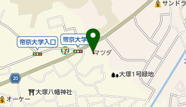 関東マツダ野猿街道店の地図画像