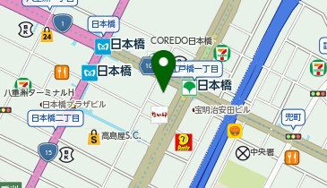 ポルシェスタジオ日本橋の地図画像