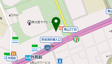 ヤナセメルセデスEQ青山の地図画像