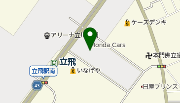 Honda Cars東京西U-Select立川の地図画像