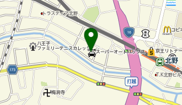 オートバックスセコハン市場八王子の地図画像