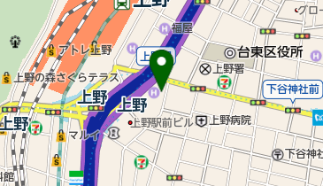 トヨタモビリティサービス上野駅前店の地図画像