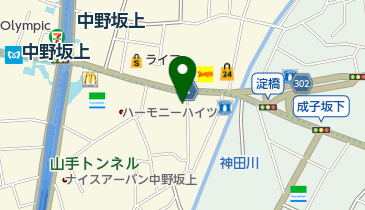 トヨタモビリティサービス中野坂上店の地図画像