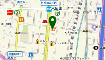 天丼てんや秋葉原店の地図画像