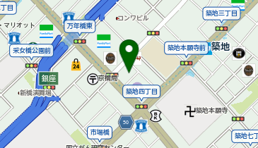 天丼てんや築地店の地図画像