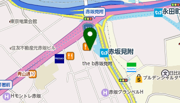 天丼てんや赤坂見附店の地図画像