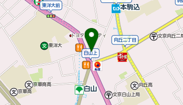 天丼てんや白山店の地図画像