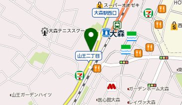 天丼てんや大森店の地図画像