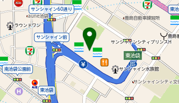 天丼てんやサンシャイン店の地図画像