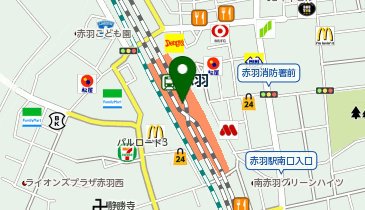 天丼てんやビーンズ赤羽店の地図画像