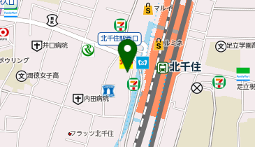天丼てんや北千住西口店の地図画像