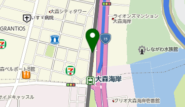 天丼てんや京急大森海岸店の地図画像