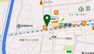 ペッパーランチ綾瀬店の地図画像