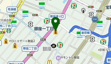 デリスタルト&カフェ銀座店の地図画像