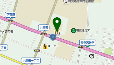 マクドナルド20号調布店の地図画像
