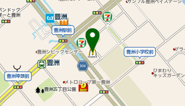 マクドナルド晴海通り豊洲店の地図画像