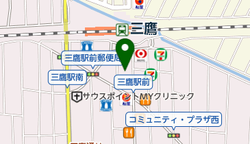 すしみさき三鷹コラル店の地図画像