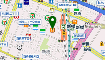 肉めし岡もと新橋店の地図画像
