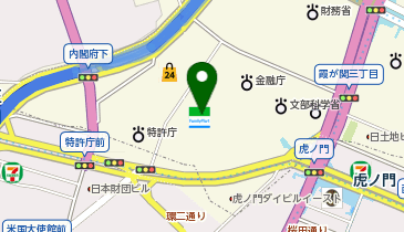 萬庵霞が関店の地図画像