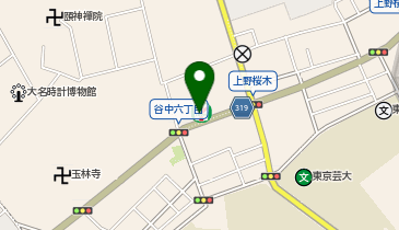 デニーズ上野谷中店の地図画像