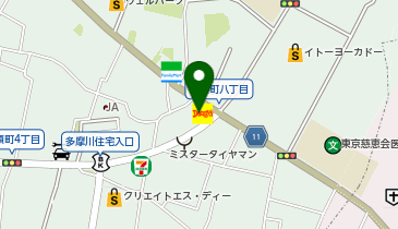 デニーズ調布店の地図画像