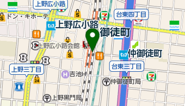 カフェ・ド・クリエJR御徒町駅南口店の地図画像