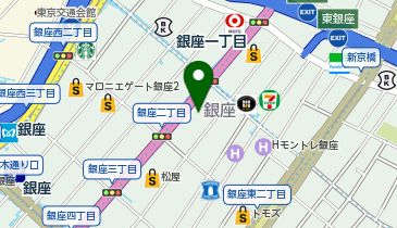 珈琲館銀座中央通り二丁目店の地図画像