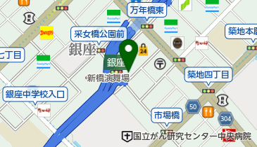 サマセット銀座イースト東京の地図画像