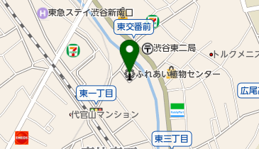 渋谷区ふれあい植物センターの地図画像