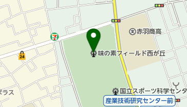 国立スポーツ科学センター西が丘サッカー場の地図画像