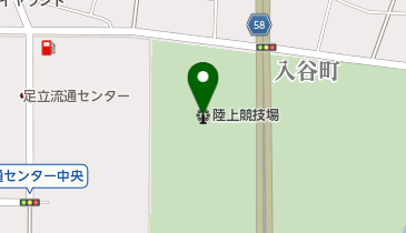 舎人公園陸上競技場の地図画像