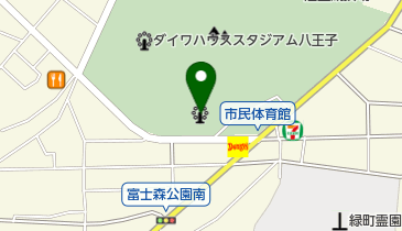 八王子市富士森体育館の地図画像